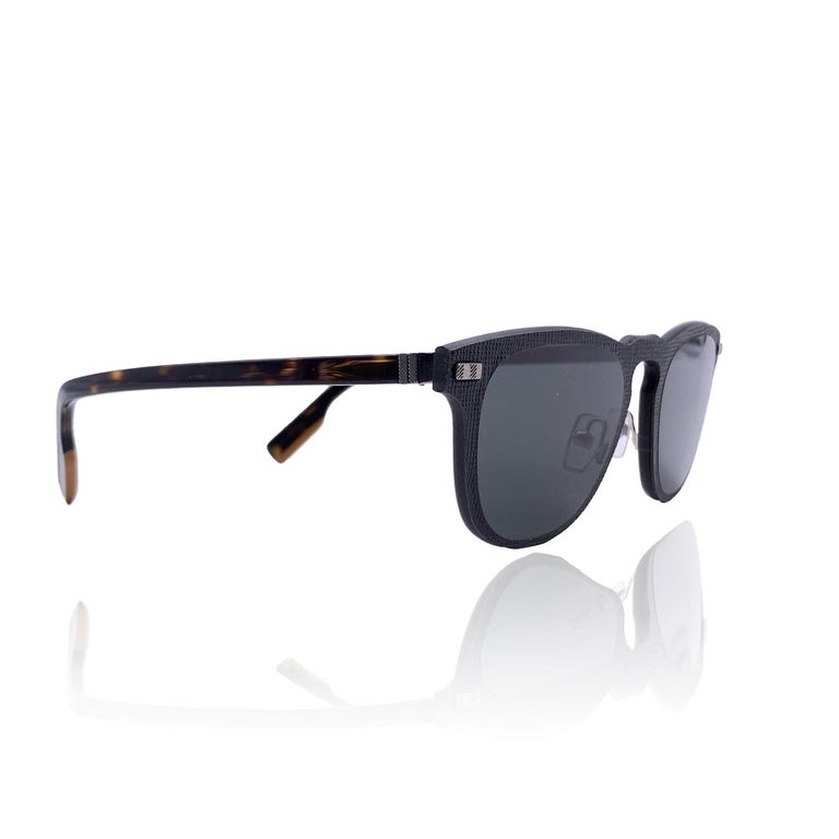 Ermenegildo Zegna Black Unisex Sunglasses EZ 0106 50N 145 mm In New Condition In Rome, Rome