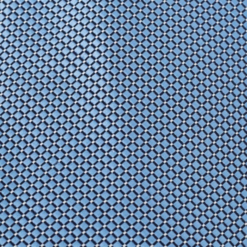 Ermenegildo Zegna Blau gemusterte Seidenkrawatte im Angebot 1