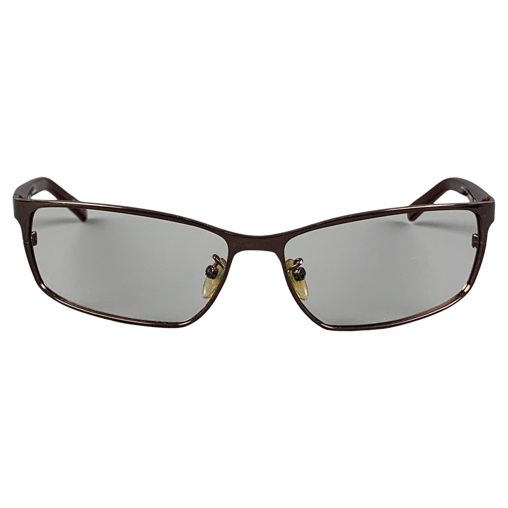 ERMENEGILDO ZEGNA Brown Acetate Metal Frames For Sale at 1stDibs