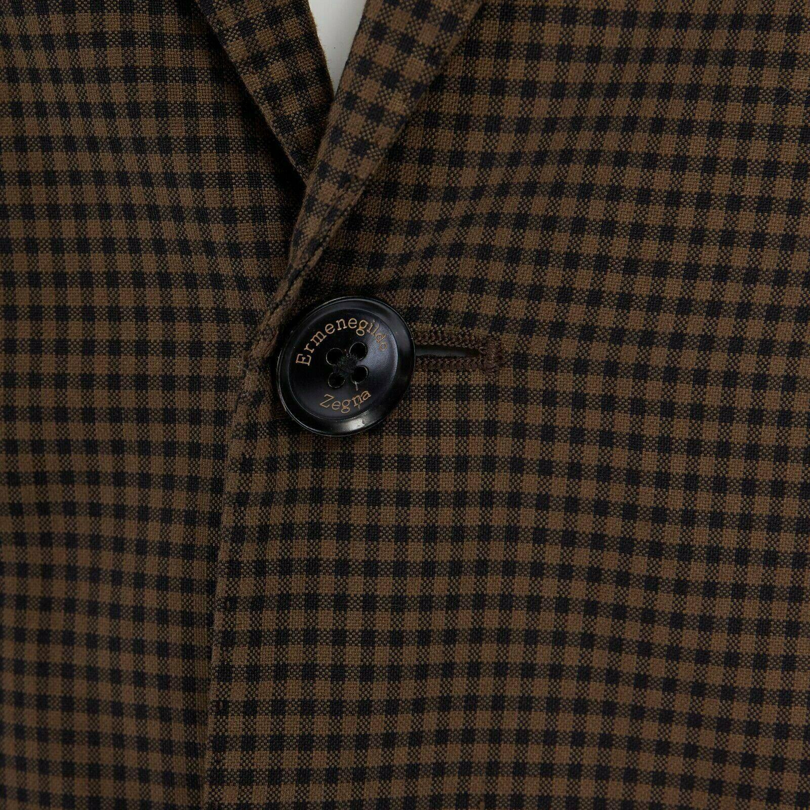 ERMENEGILDO ZEGNA brown black checked cotton wool blend blazer jacket EU50 L
Reference: LNKO/A00728
Brand: Ermenegildo Zegna
Material: Wool, Blend
Color: Brown
Pattern: Checkered
Closure: Button
Extra Details: Cotton, wool, silk blend. Brown and