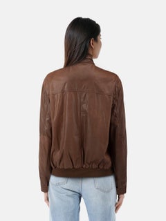 Ermenegildo Zegna Brown Leather Concealed Zip Jacket Size XXL