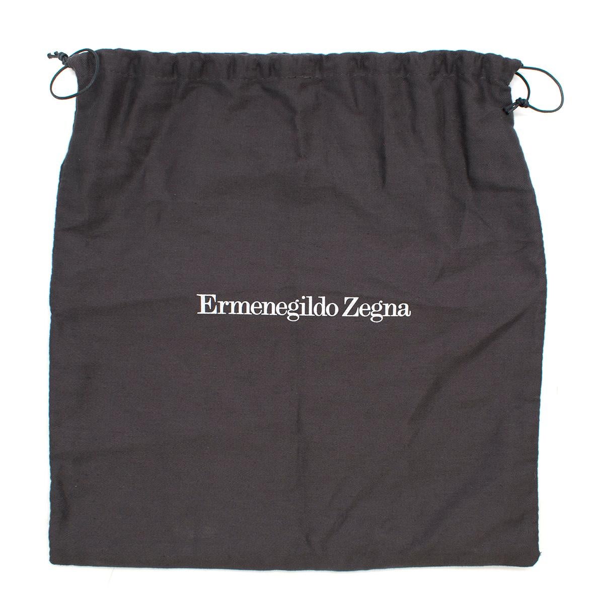 Ermenegildo Zegna Brown Woven Leather Pouch 6