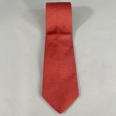 ERMENEGILDO ZEGNA Burgundy Red Dots Silk Tie