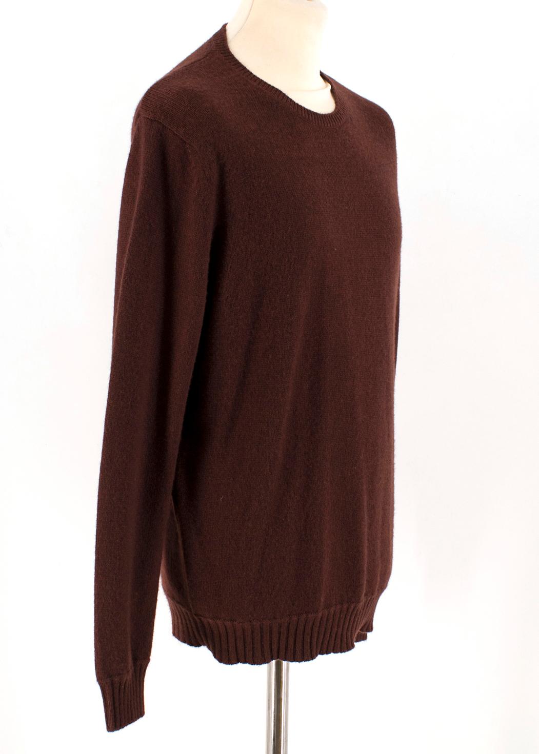 Ermenegildo Zegna Cashmere Maroon Jumper

- Finely made cashmere maroon jumper 
- Material built for warmth 
- Sophisticated look with patterned stitched cuffs and collar
- Made from complete cashmere
- Stretchable fabric allows easy fit

Please