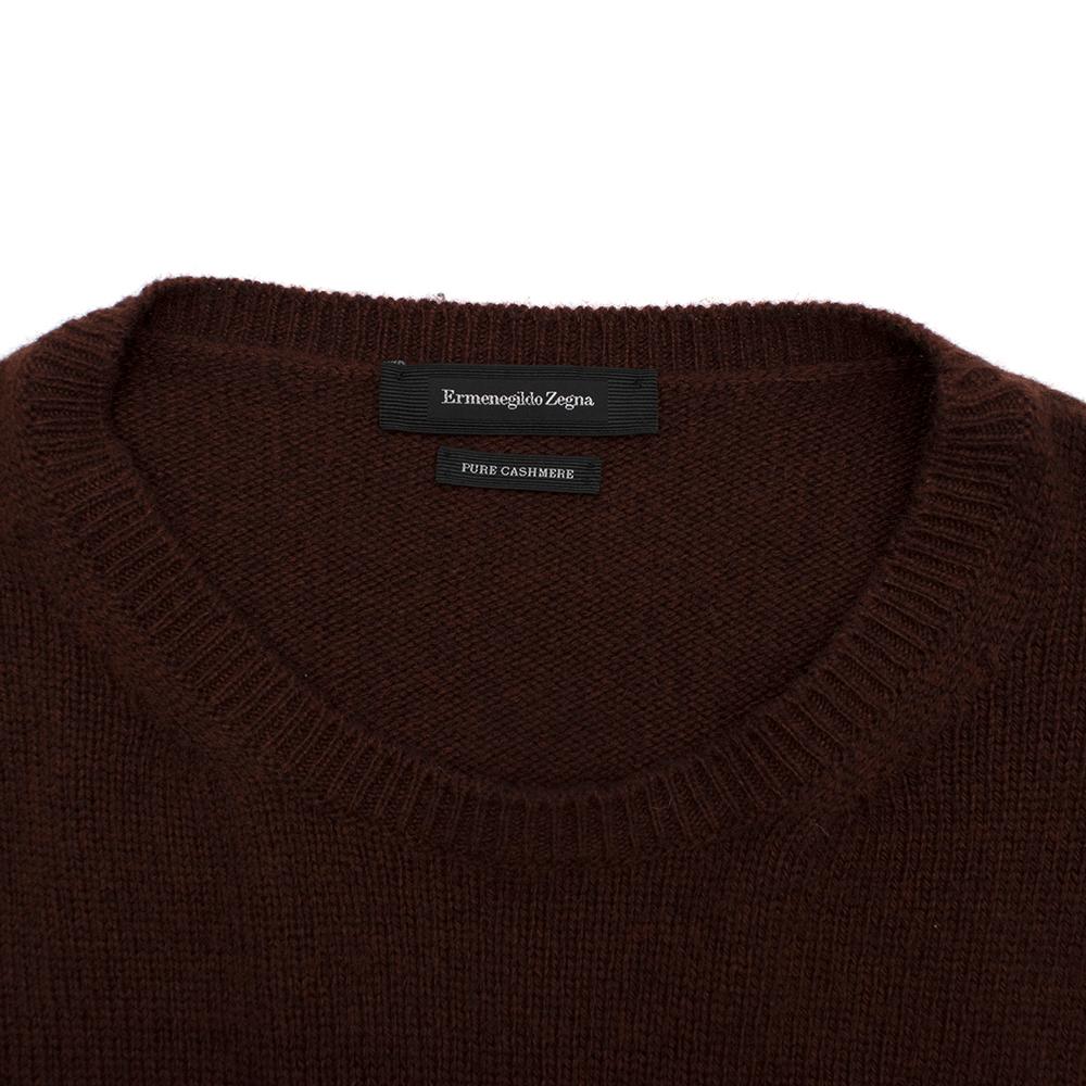 Ermenegildo Zegna Cashmere Maroon Jumper	M (50) In Excellent Condition In London, GB