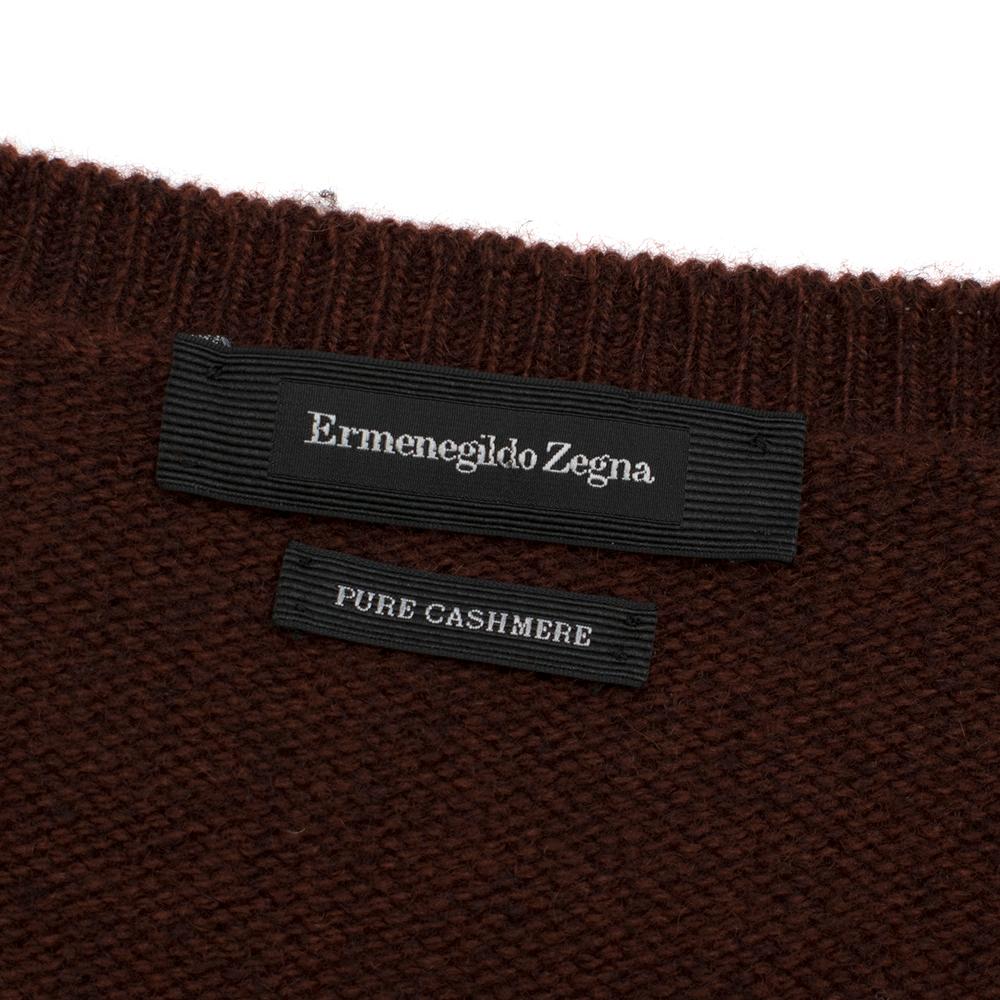 Men's Ermenegildo Zegna Cashmere Maroon Jumper	M (50)