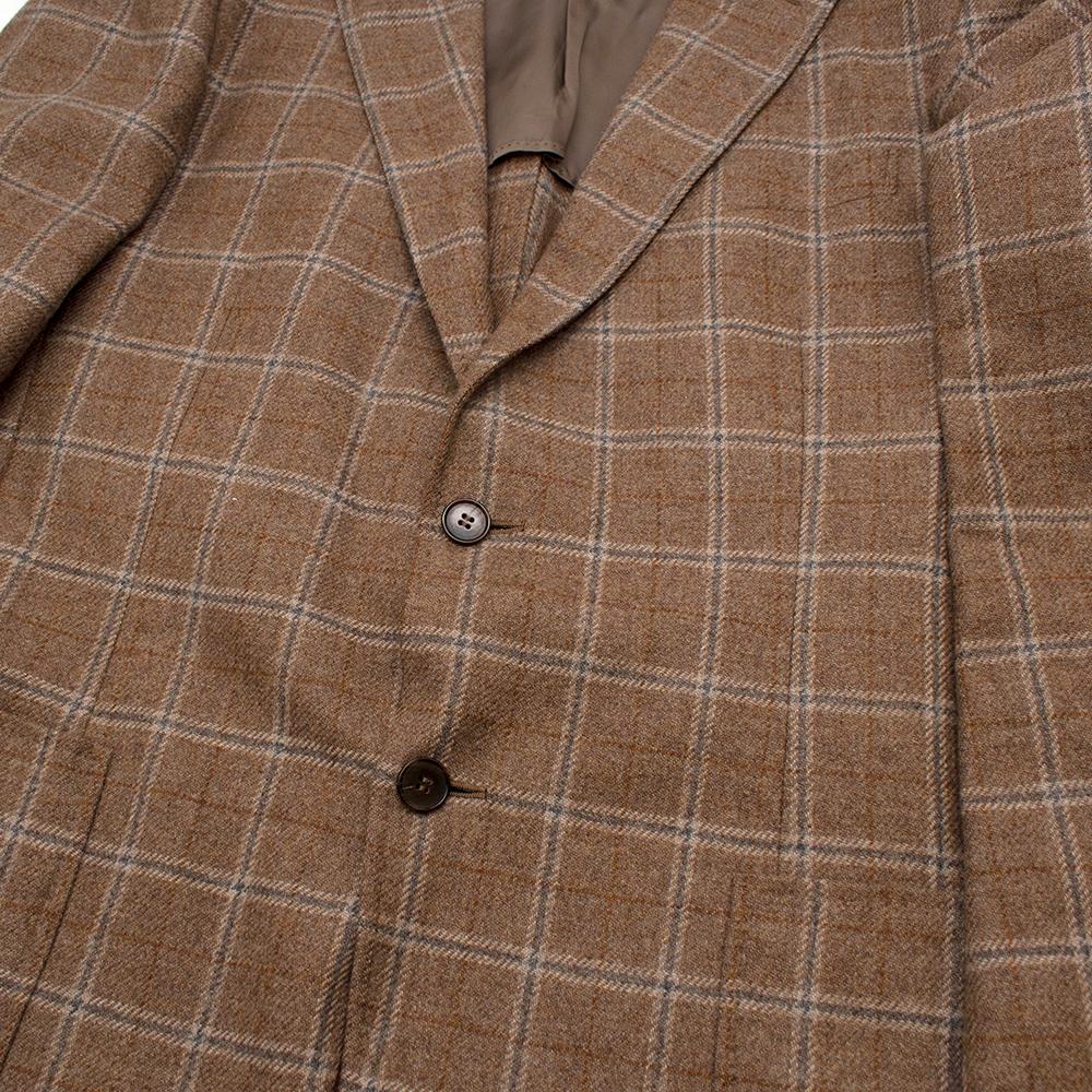 Ermenegildo Zegna Checkered Cashmere Blazer - Size EU 50 For Sale 2