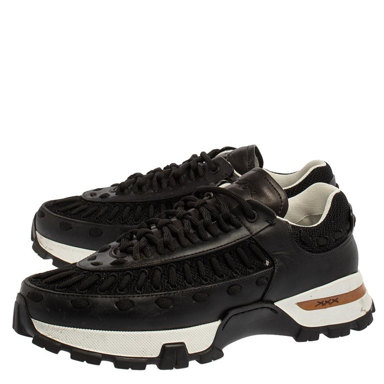 Ermenegildo Zegna Couture Black Leather and Mesh Claudio Sneakers Size 43  at 1stDibs | zegna claudio sneakers