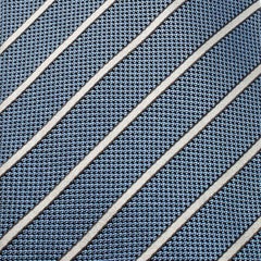 Ermenegildo Zegna Couture Blue Striped Jacquard Silk Tie
