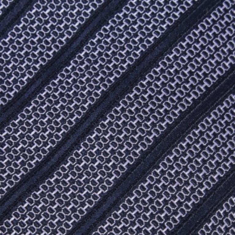 Gris Cravate en soie à motif équestre bleu foncé Ermenegildo Zegna en vente