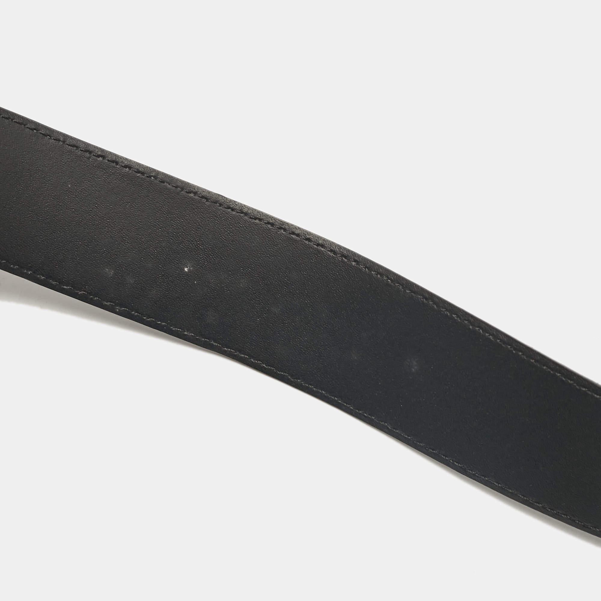 Ermenegildo Zegna Dark Blue Suede Buckle Belt 120 CM In Excellent Condition In Dubai, Al Qouz 2