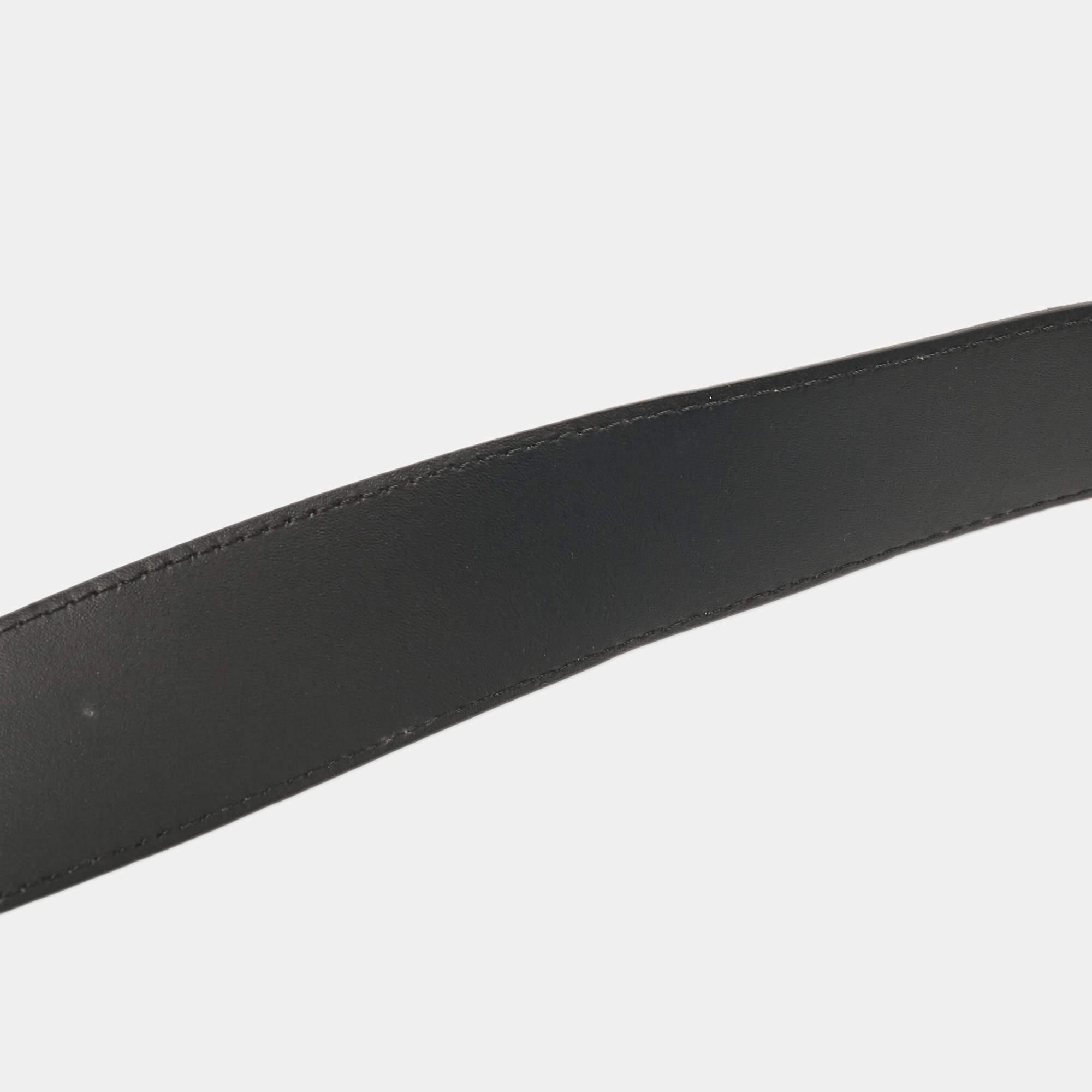 Ermenegildo Zegna Dark Blue Suede Buckle Belt 120 CM 1