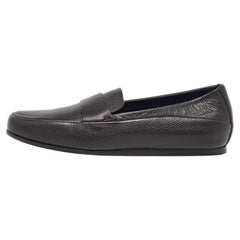 Ermenegildo Zegna Dark Brown Leather Penny Loafers Size 40