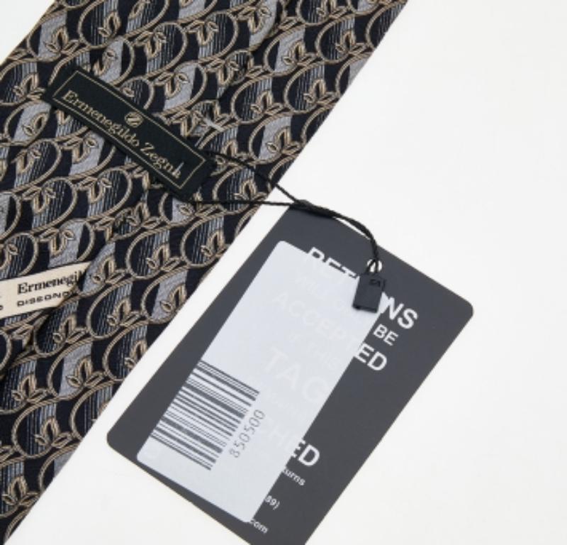 Ermenegildo Zegna cravate gris foncé à imprimé floral gris foncé Pour hommes en vente