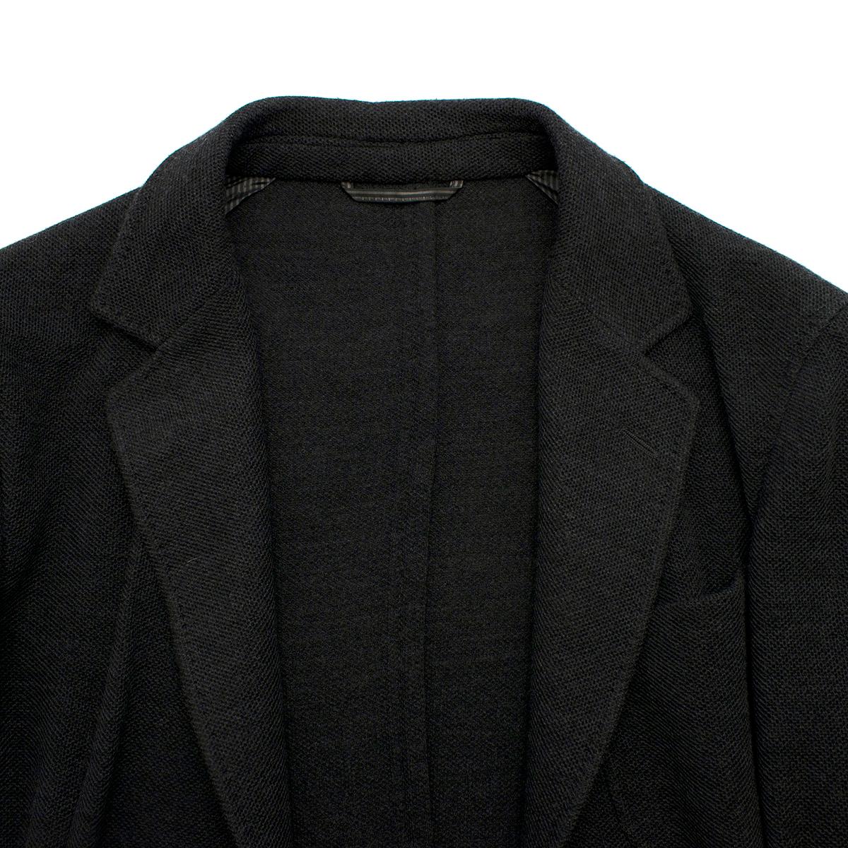 Black Ermenegildo Zegna Dark Grey Wool Single Breasted Jacket - Us size  For Sale