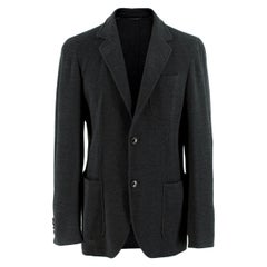 Ermenegildo Zegna Dark Grey Wool Single Breasted Jacket - Us size 