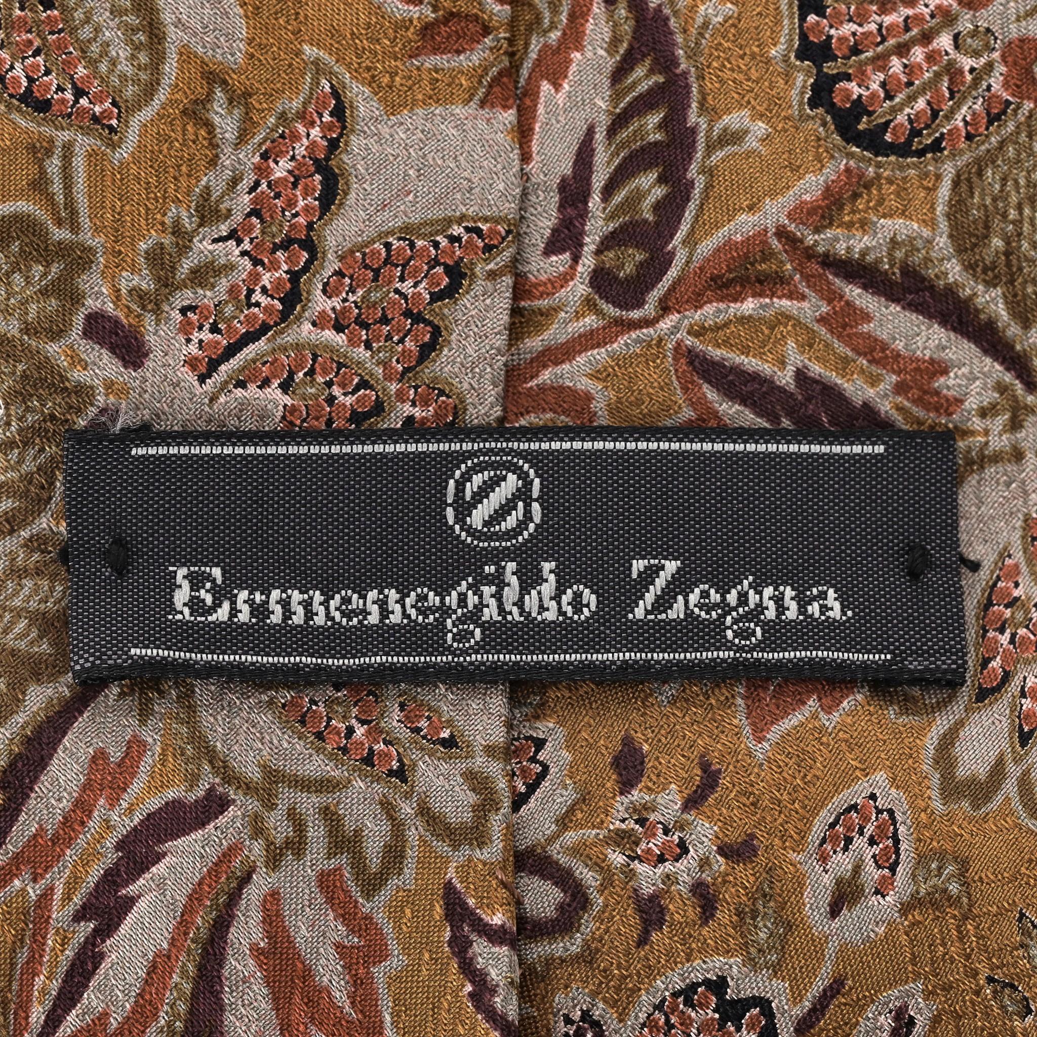 Men's Ermenegildo Zegna Floral Silk Tie For Sale