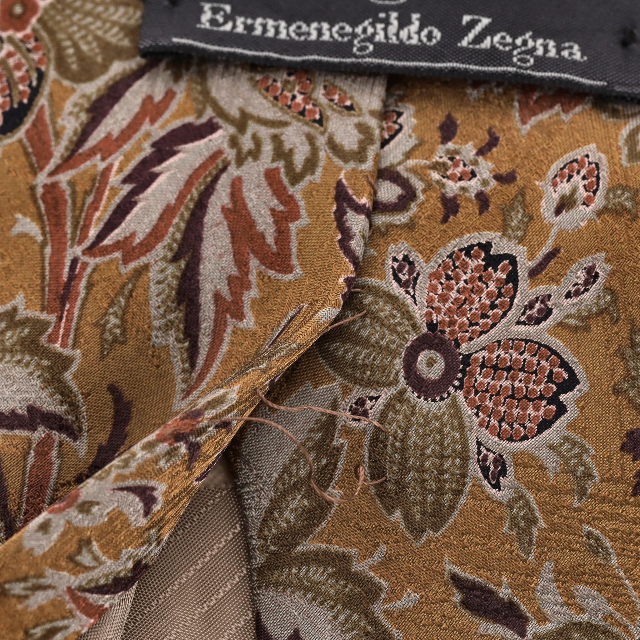 Ermenegildo Zegna Floral Silk Tie For Sale 1