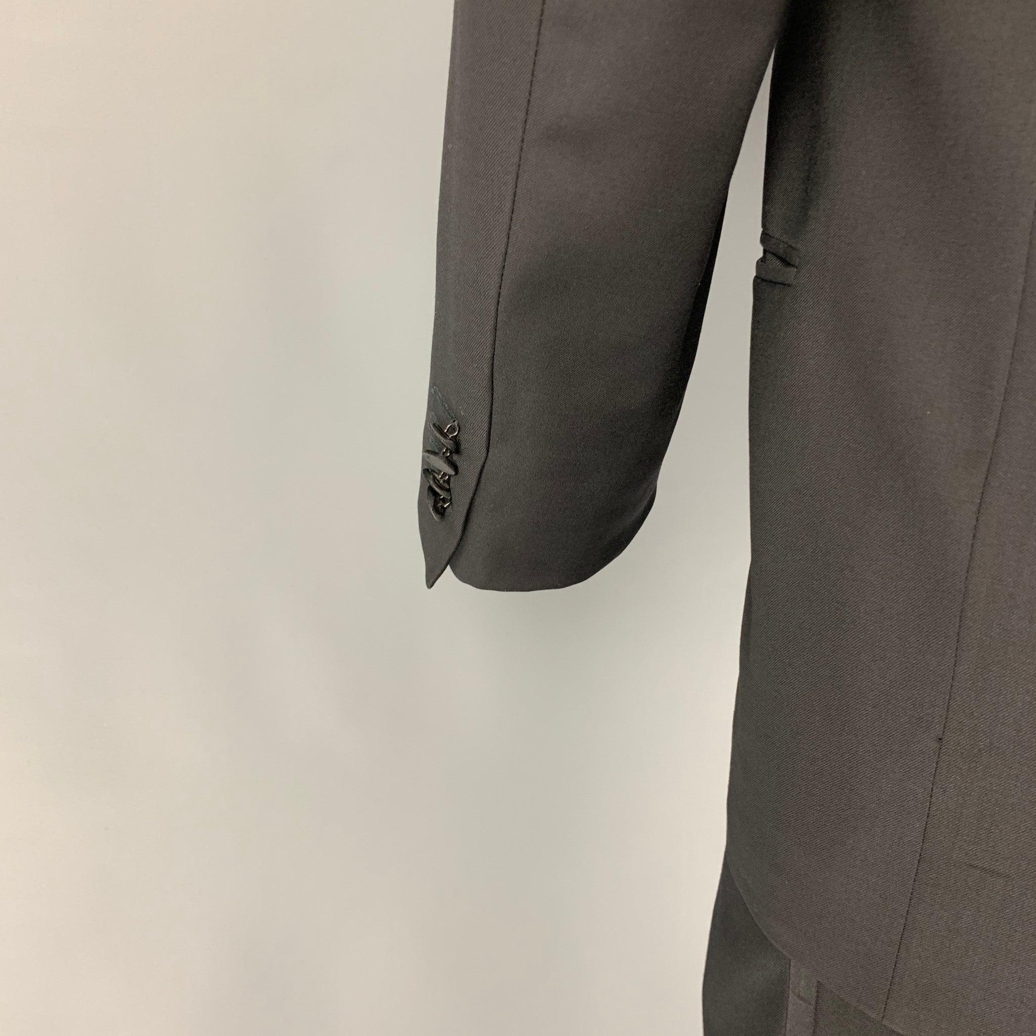 Men's ERMENEGILDO ZEGNA for Neiman Marcus Size 38 Black Wool Suit For Sale