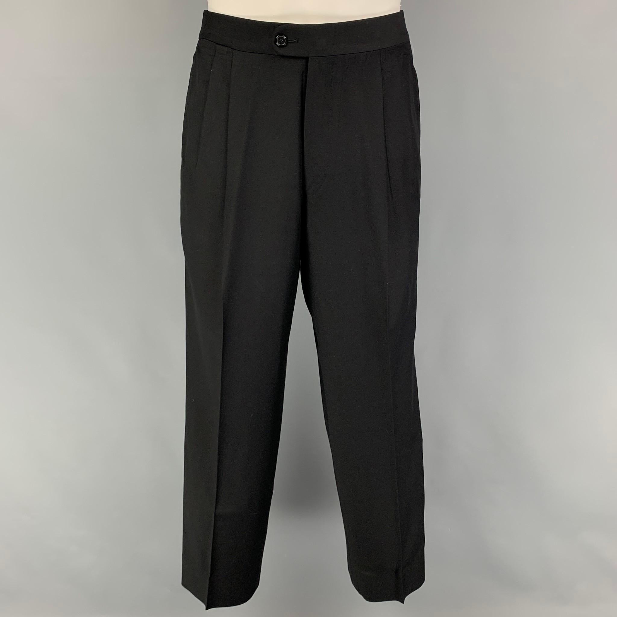 ERMENEGILDO ZEGNA for Neiman Marcus Size 38 Black Wool Suit 1