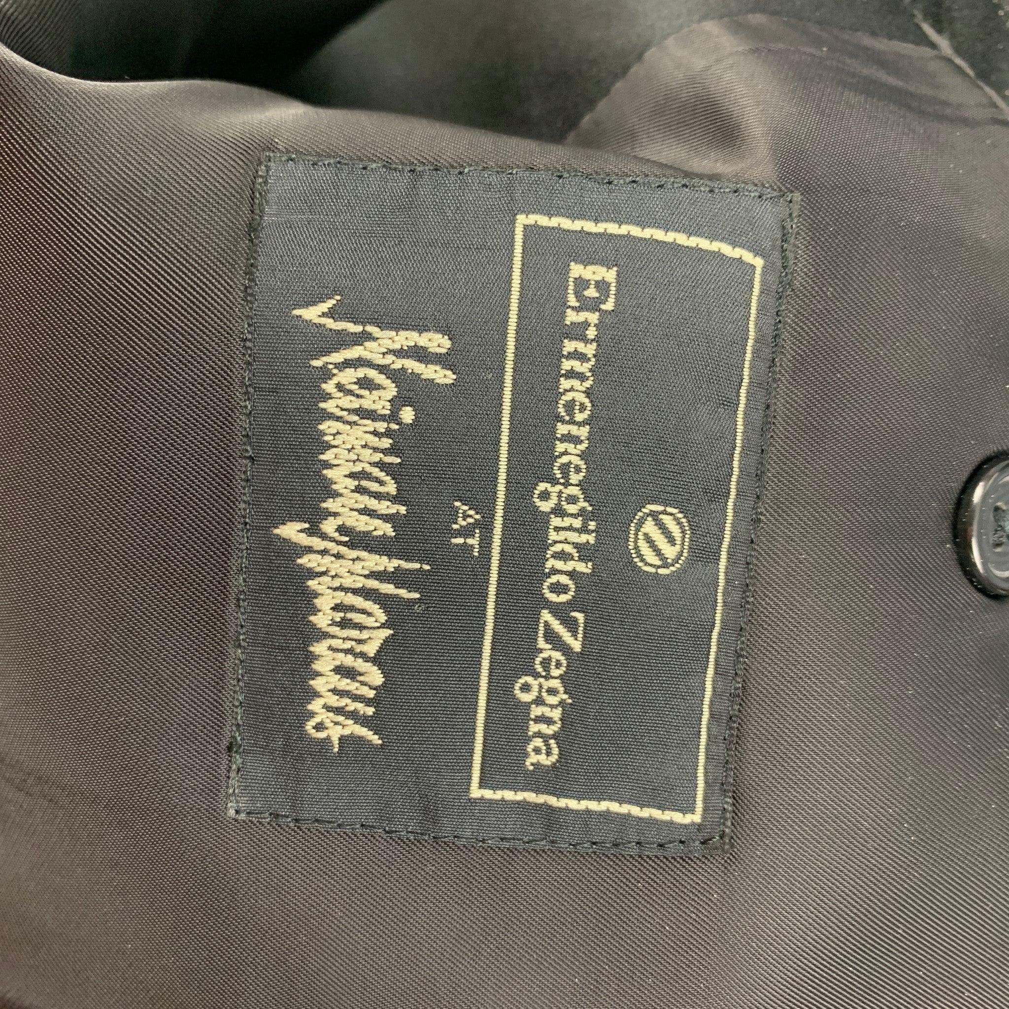 ERMENEGILDO ZEGNA for Neiman Marcus Size 38 Black Wool Suit For Sale 4