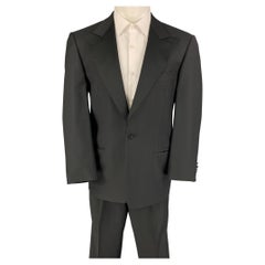ERMENEGILDO ZEGNA for Neiman Marcus Size 38 Black Wool Suit
