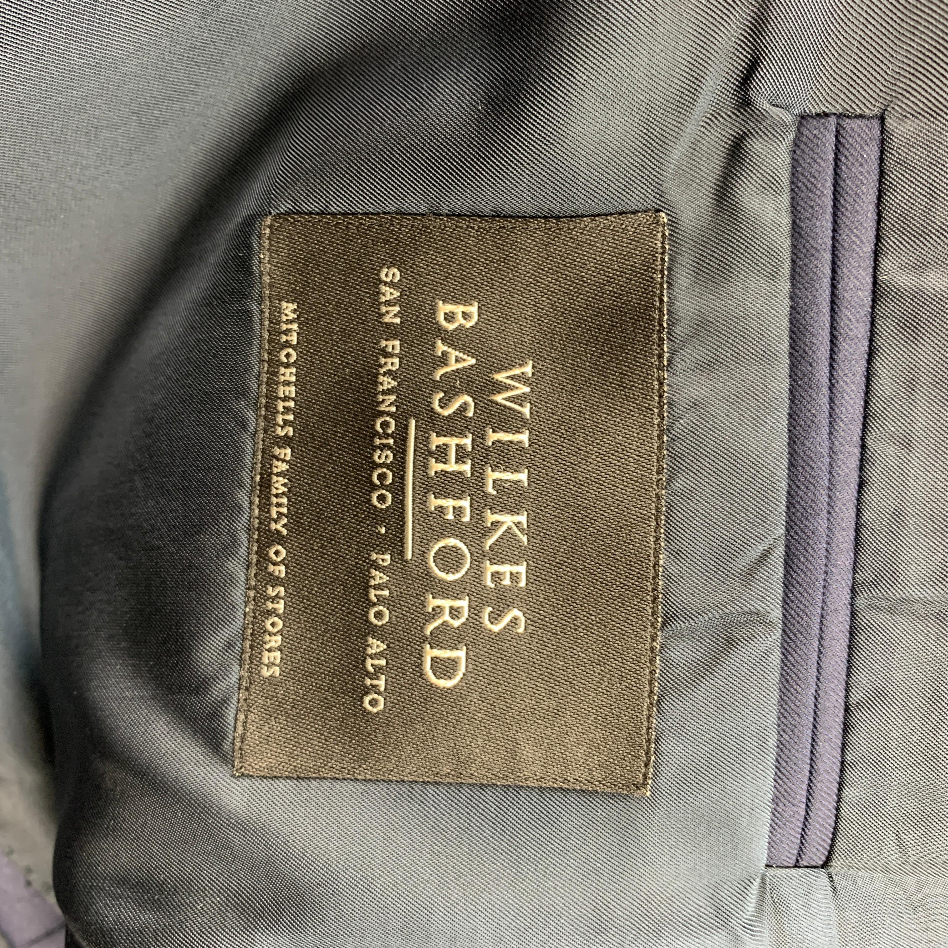 Men's ERMENEGILDO ZEGNA for WILKES BASHFORD Size 40 Navy Wool Notch Lapel Suit