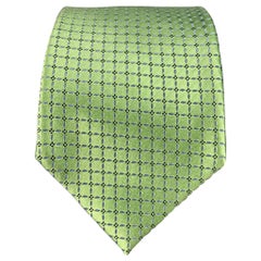 Cravatta Ermenegildo Zegna Greene & Greene Light a quadretti in raso di seta