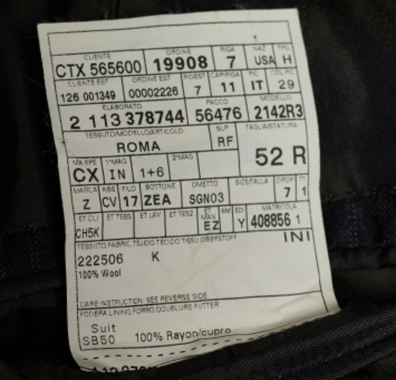 Blazer monopetto in lana a righe grigio Ermenegildo Zegna XL In condizioni buone in vendita a Dubai, Al Qouz 2