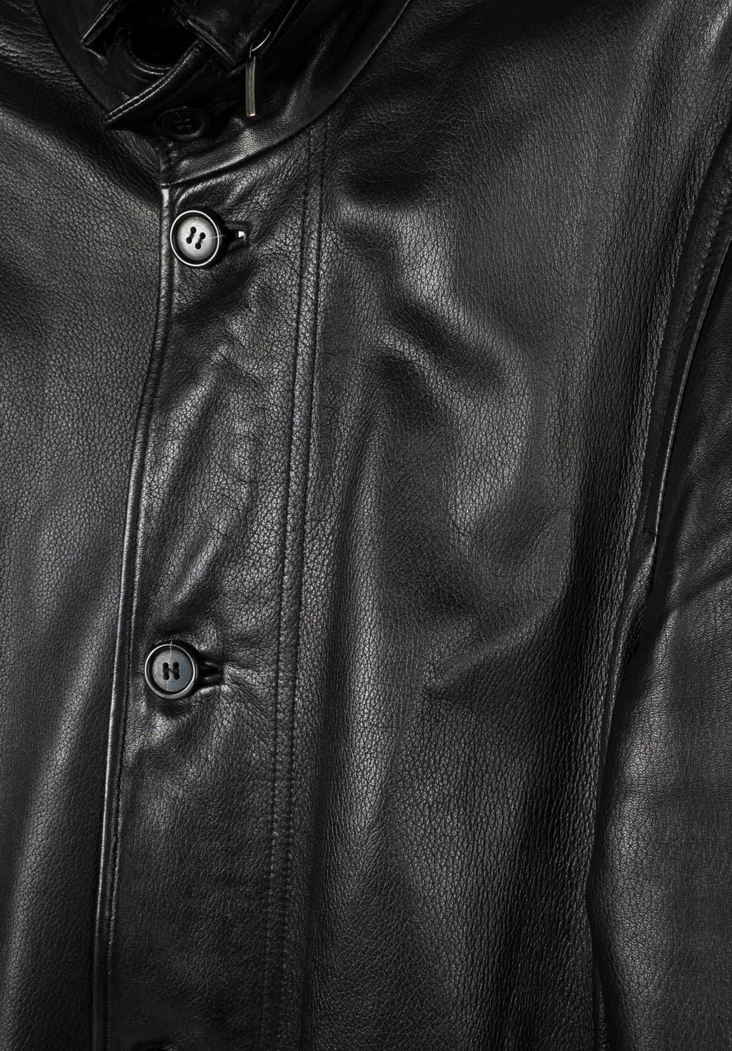 Ermenegildo Zegna leather coat Men Jacket Size 50/L In Good Condition In Kaunas, LT