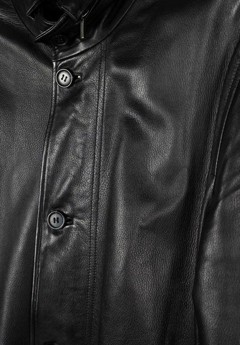 Ermenegildo Zegna leather coat Men Jacket Size 50/L at 1stDibs