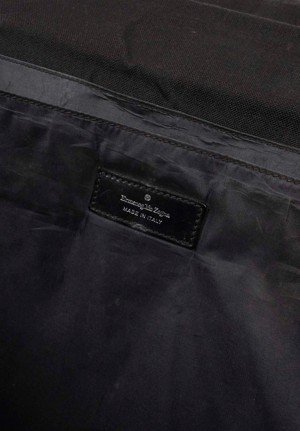 Ermenegildo Zegna Men Briefcase Leather/Nylon - Large, S1212 For Sale 2