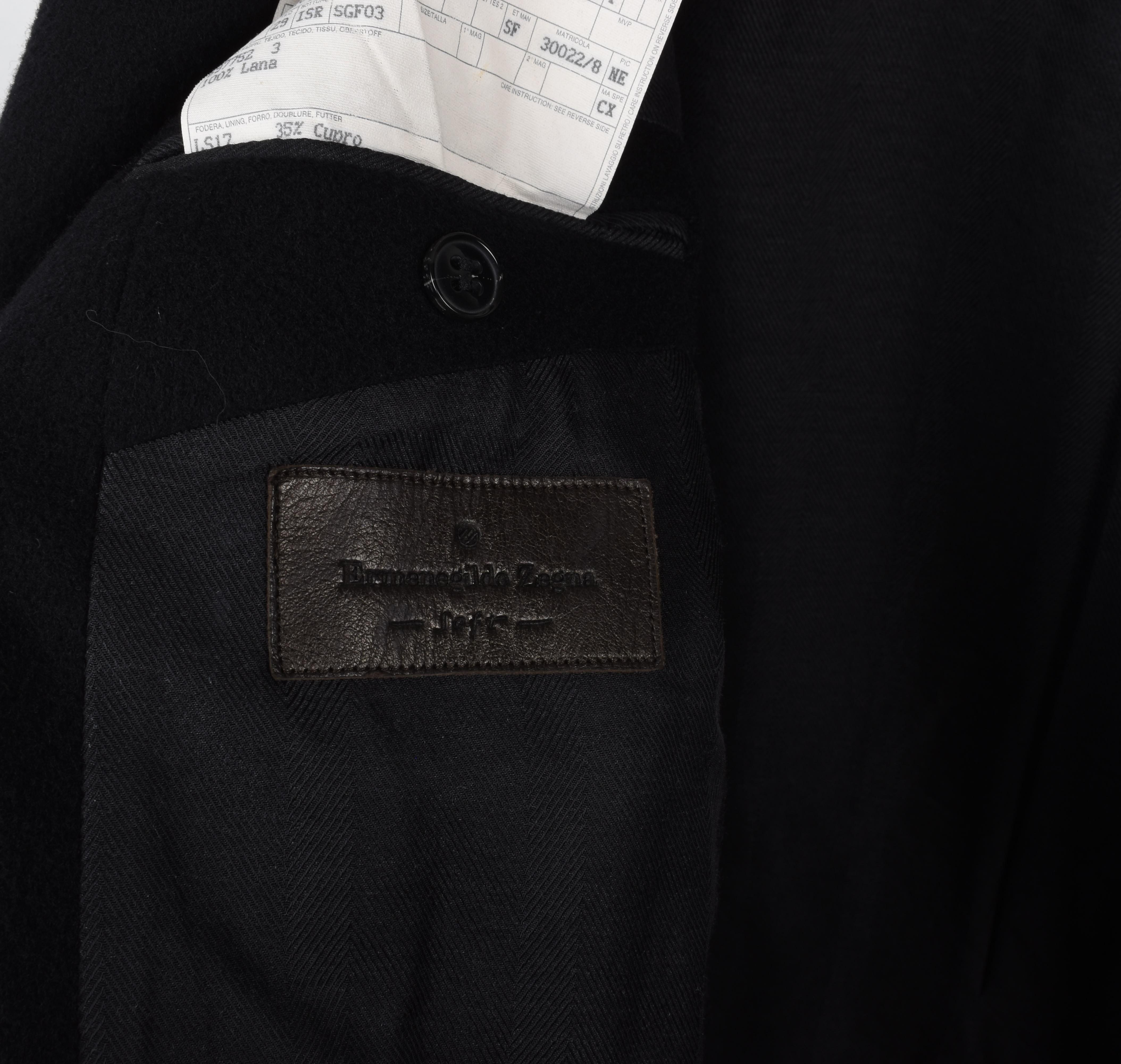 Abrigo Ermenegildo Zegna Hombre Abrigo Pesado Talla IT54-XL, S1774 Negro en venta