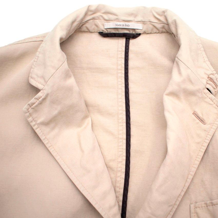 designer single breasted jacket beige