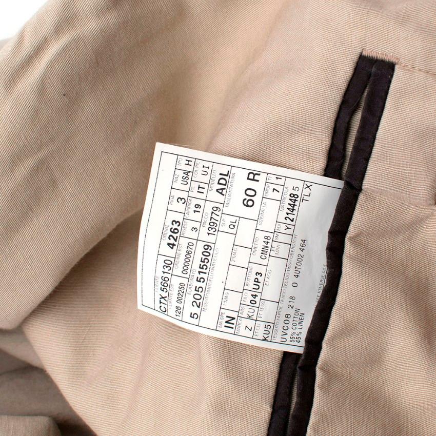 Ermenegildo Zegna Men's Beige Single Breasted Jacket - Size XXXL 60 R For Sale 1