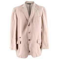 Ermenegildo Zegna Men's Beige Single Breasted Jacket - Size XXXL 60 R