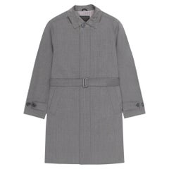 Ermenegildo Zegna Men's Gray Wool Silk Trench Coat XL, Circa 2010