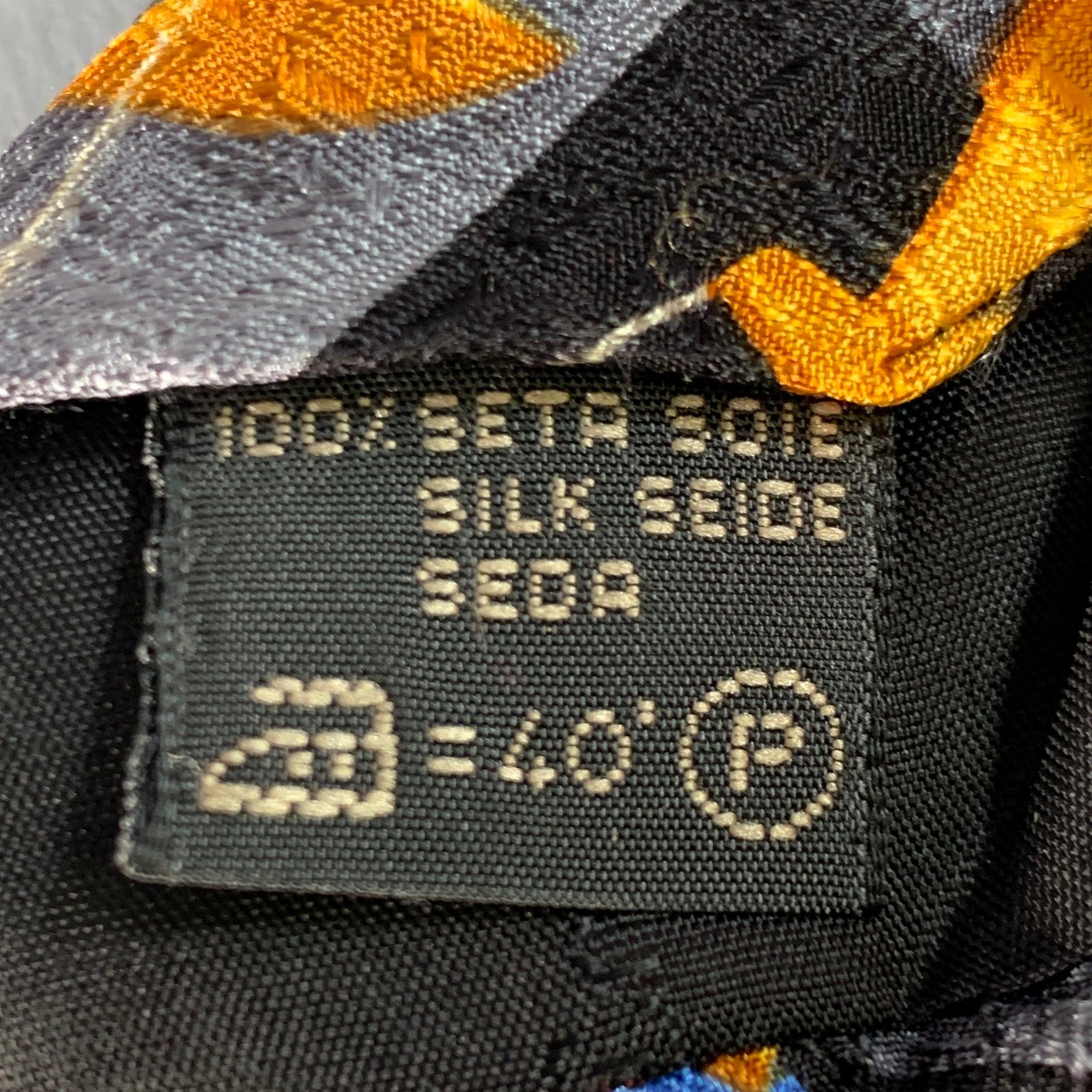 Uomo Ermenegildo Zegna Cravatta in seta con sedie astratte multicolore in vendita