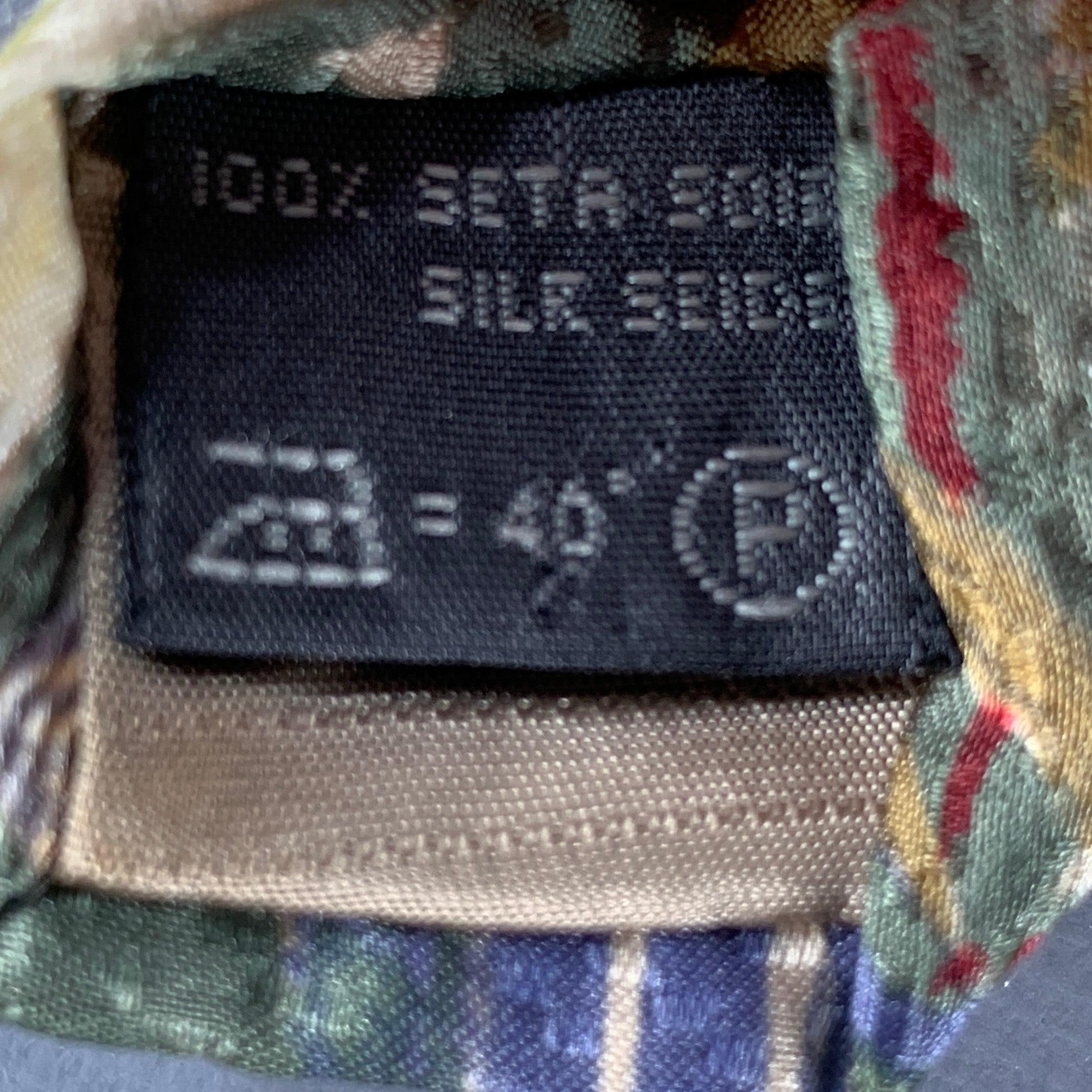 ERMENEGILDO ZEGNA Multi Color Floral Silk Tie In Good Condition For Sale In San Francisco, CA