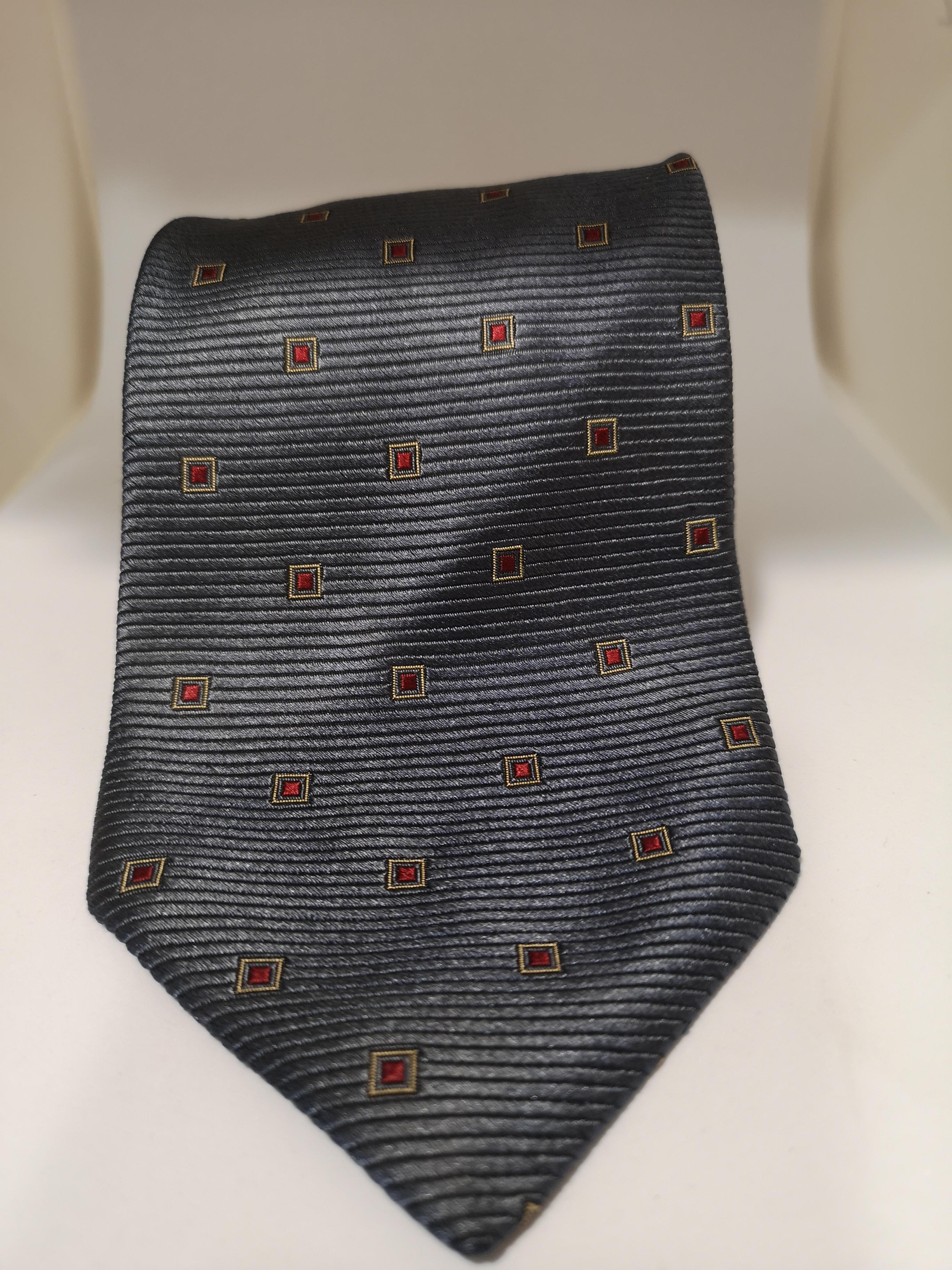 Black Ermenegildo Zegna multicoloured silk tie