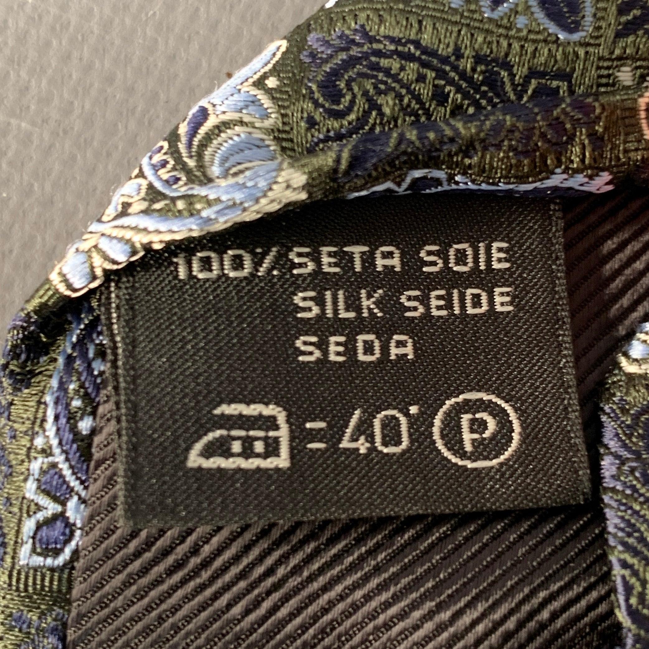 Uomo Ermenegildo Zegna Cravatta in seta a scacchiera blu marino