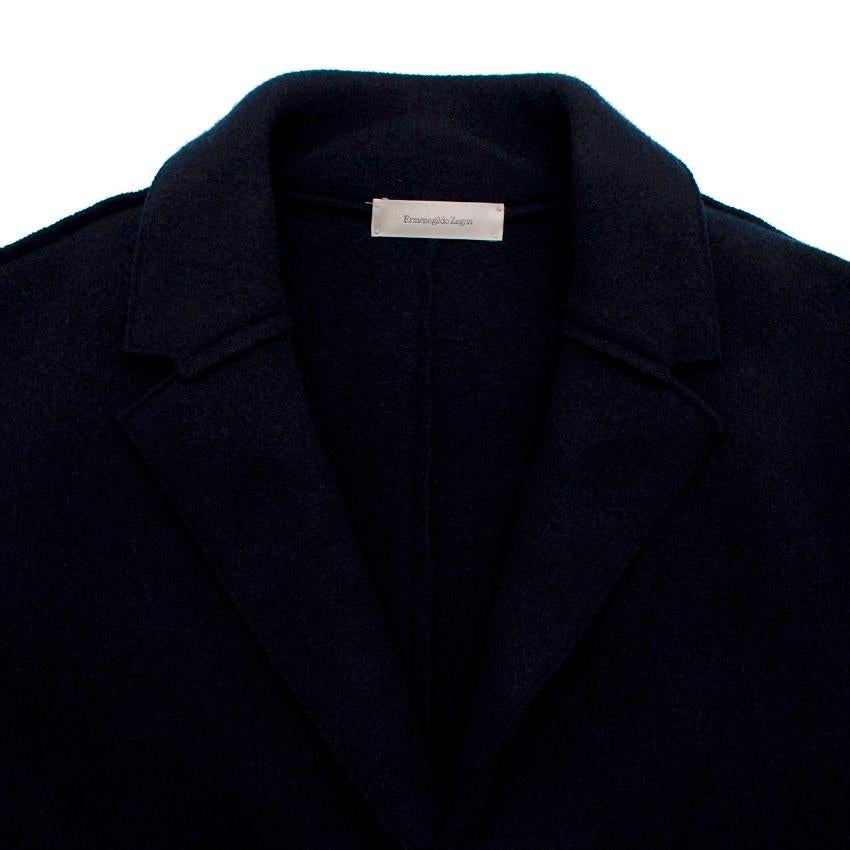 Black Ermenegildo Zegna Navy Wool&Cashmere Blazer - Us size 38