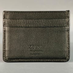 Ermenegildo Zegna Portafoglio in pelle intrecciata nera Taglia Unica