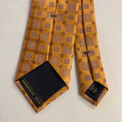 ERMENEGILDO ZEGNA  One Size Orange Rust Silk Tie