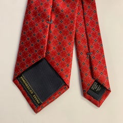 ERMENEGILDO ZEGNA One Size Red Blue Silk Tie