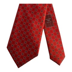 ERMENEGILDO ZEGNA Corbata de Seda Azul Roja Talla Única