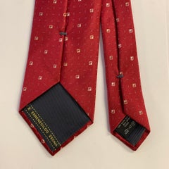 Ermenegildo Zegna Cravate en soie rouge et crème, taille unique
