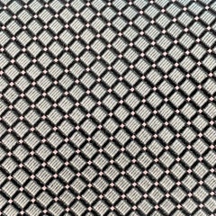 ERMENEGILDO ZEGNA One Size Silver Black Checkered Silk Tie