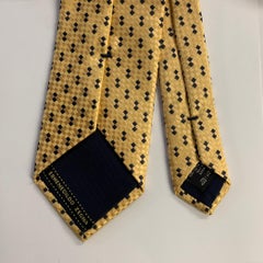 ERMENEGILDO ZEGNA  One Size Yellow Black Silk Tie