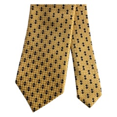 ERMENEGILDO ZEGNA  One Size Yellow Black Silk Tie
